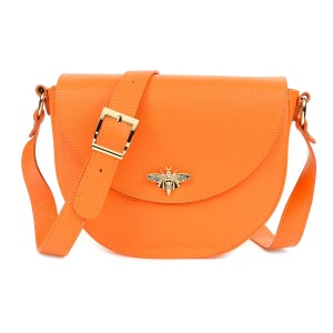 Torebka Skórzana Vezze Vespa Luna Pomarańczowa