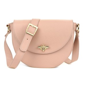 Torebka Skórzana Vezze Vespa Luna Pudrowa