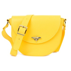 Torebka Skórzana Vezze Vespa Luna Żółta