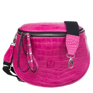 Torebka Skórzana VerMari Bocca Crocco Fuksja