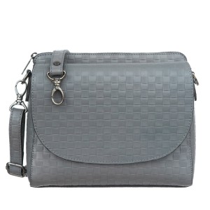 Torebka Skórzana VerMari Camere Quadro Szara