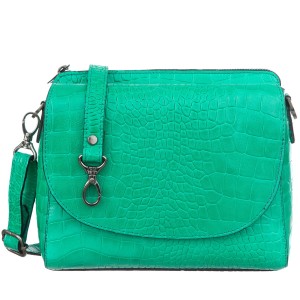 Torebka Skórzana VerMari Camere Crocco Turkusowa