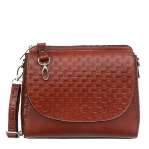 Torebka Skórzana VerMari Camere Quadro Koniak