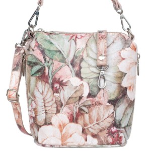 Torebka Listonoszka Skórzana Vera Pelle Miki Kwiaty