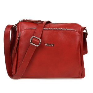 Torebka Skórzana Vezze Boria Pramo Czerwona