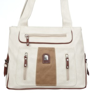 Duża Torebka Damska Charm&Shape na ramię Ecru