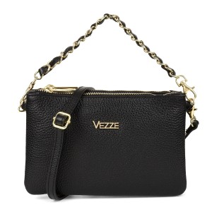 Torebka Skórzana Vezze Carta Czarna