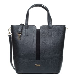 Shopperka Skórzana Vezze Cancello Czarna