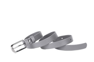 Pasek damski klasyczny szary mat 2 cm