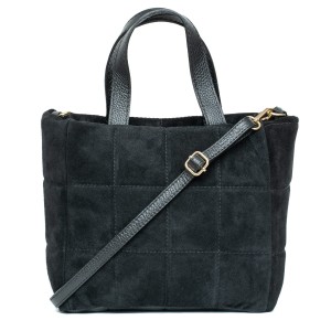 Torebka Zamszowa Vezze Piatto Czarna