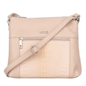 Torebka Skórzana Vezze Selvaggia Pudrowa