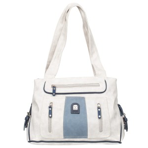 Duża Torebka Damska Charm&Shape Szaro Niebieska