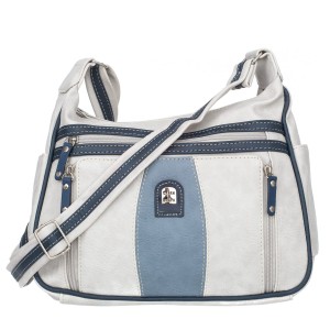 Średnia Torebka Damska Charm&Shape Szaro Niebieska