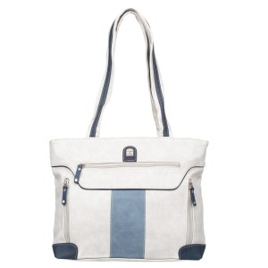 Duża Torebka Damska Charm&Shape Szaro Niebieska