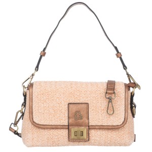 Torebka z plecionką Lulu Castagnette Tyler Różowa