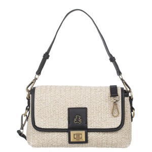 Torebka z plecionką Lulu Castagnette Tyler Ecru