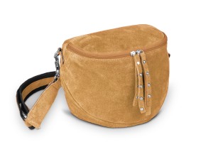 Torebka Skórzana Vera Pelle Misio Zamsz Ruda