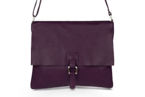 Torebka Damska Listonoszka Skórzana Vera Pelle Bordowa