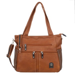 Duża Torebka Damska Charm&Shape na ramię Brązowa