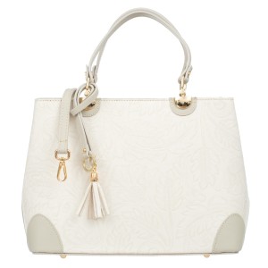 Torebka Skórzana Vezze Pianta Ecru