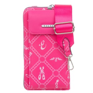 Torebka na telefon Eslee na ramię Fuksja