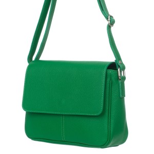 Torebka Skórzana Vera Pelle Bafta Trawiasta