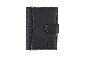 Portfel Męski Skórzany z Zapięciem Wild Horse RFID Czarny
