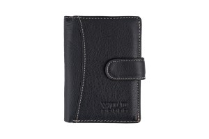 Portfel Męski Skórzany z Zapięciem Wild Horse RFID Czarny