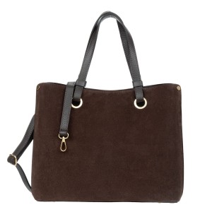 Torebka Zamszowa Vezze Ventura Grande Vello Choco