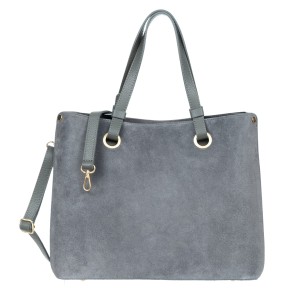 Torebka Zamszowa Vezze Ventura Grande Vello Grafitowa