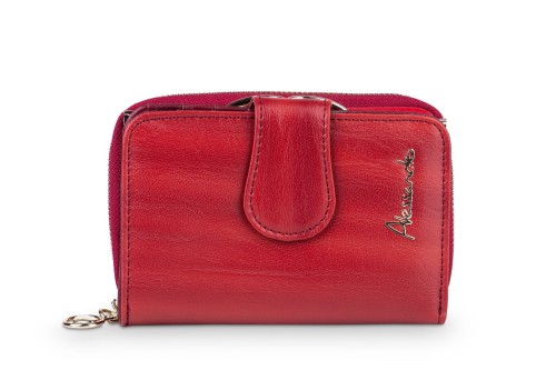 Portfel damski Skórzany Alessandro Paoli Czerwony