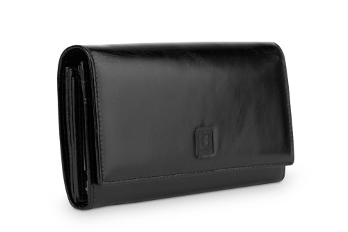 Portfel damski Skórzany VerMari RFID Ochrona kart  Czarny (3).jpg