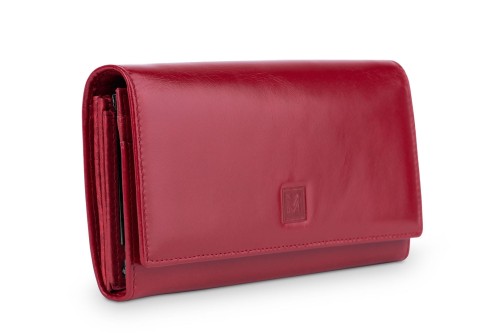 Portfel damski Skórzany VerMari RFID Ochrona kart  Czerwony (3).jpg