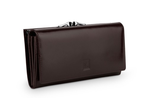 Portfel damski Skórzany VerMari RFID Ochrona kart  Brązowy (4).jpg