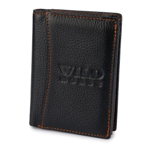Portfel Męski Skórzany z Zapięciem Wild Horse RFID Czarny