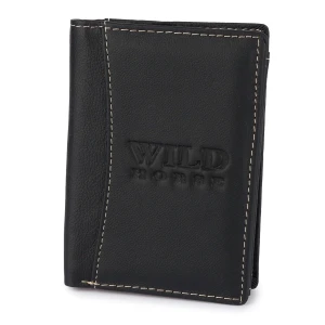 Portfel Męski Skórzany z Zapięciem Wild Horse RFID Czarny