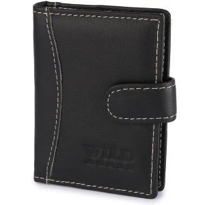 Etui na Karty Dokumenty Skórzane Wild Horse Czarne
