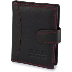 Etui na Karty Dokumenty Skórzane Wild Horse Czarne