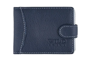 Etui na Karty Dokumenty Skórzane Wild Horse Granatowe