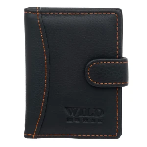 Etui na Karty Dokumenty Skórzane Wild Horse Czarne