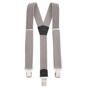 Mocne Szerokie Szelki 4 cm Topgal Y Gruby Ścieg Szare