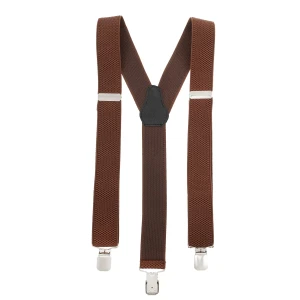 Mocne Szelki 3,5 cm Topgal Y Gruby Ścieg Brązowe