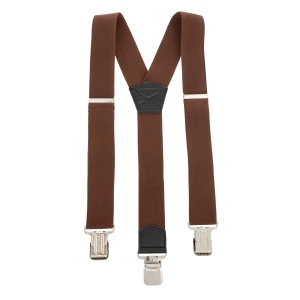 Mocne Szerokie Szelki 4 cm Topgal Y Gładkie Brązowe