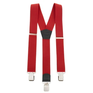 Mocne Szerokie Szelki 4 cm Topgal Y Gładkie Czerwone