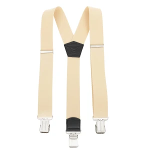 Mocne Szerokie Szelki 4 cm Topgal Y Gładkie Ecru