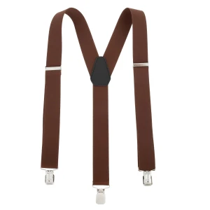 Mocne Szelki 3,5 cm Topgal Y Gładkie Brązowe