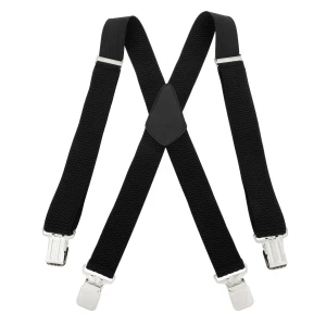 Mocne Szerokie Szelki 4 cm Topgal X Gruby Ścieg Czarne