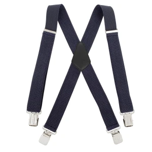 Mocne Szerokie Szelki 4 cm Topgal X Gruby Ścieg Granatowe