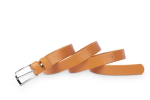 Pasek damski klasyczny pomarańczowy mat 2 cm