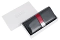 portfel damski, alessandro paoli, skóra naturalna, skóra lakierowana, czarny z czerwonym